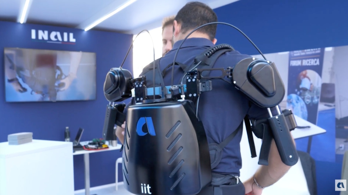 L'esoscheletro presentato da Inail al G7 Agricoltura di Ortigia